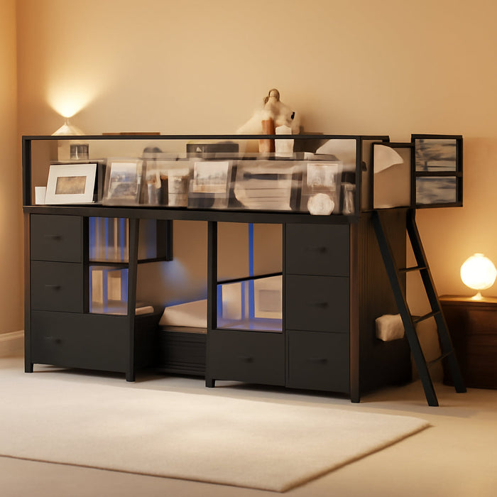 Black PremiumMetalConstruction Twin Over Twin Bunk Bed