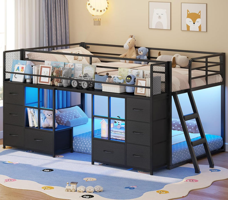 Black PremiumMetalConstruction Twin Over Twin Bunk Bed