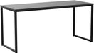 55 Inch Black Computer Desk PowderCoatedSteel Frame