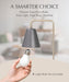 Steady Brass Floor Reading Lamp – Adjustable Standing Lamp with Solid Base, Reading Lamps Floor Standing, Grey Reading Floor Lamp for Living Room or over Chair Use
