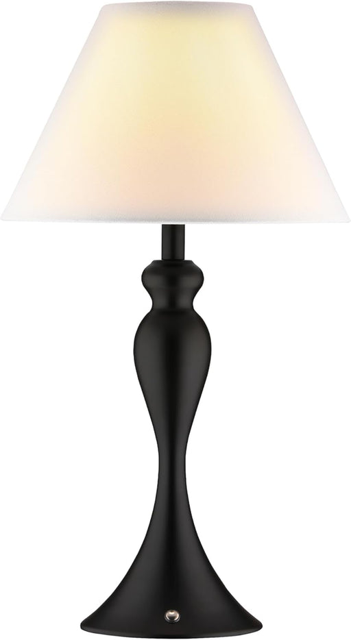 Ember Cordless Table Lamp – Rechargeable, Touch Dimmable, Battery Operated, E26 LED Bulb, Type-C Fast Charging, Portable Lamp for Bedroom, Living Room, Office, Black