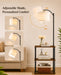 Floor Lamp with Table, Side Table for Living Room, 3 CCT 9W LED Bulb