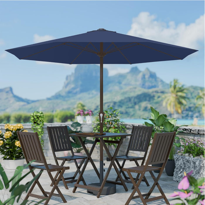 Patiokingdom 11FT Patio Umbrella,Outdoor Market Table Umbrella with Push Button Tilt and Crank,8 Sturdy Fiberglass Ribs,Uv Protection for Pool,Backyard,Garden,Deck