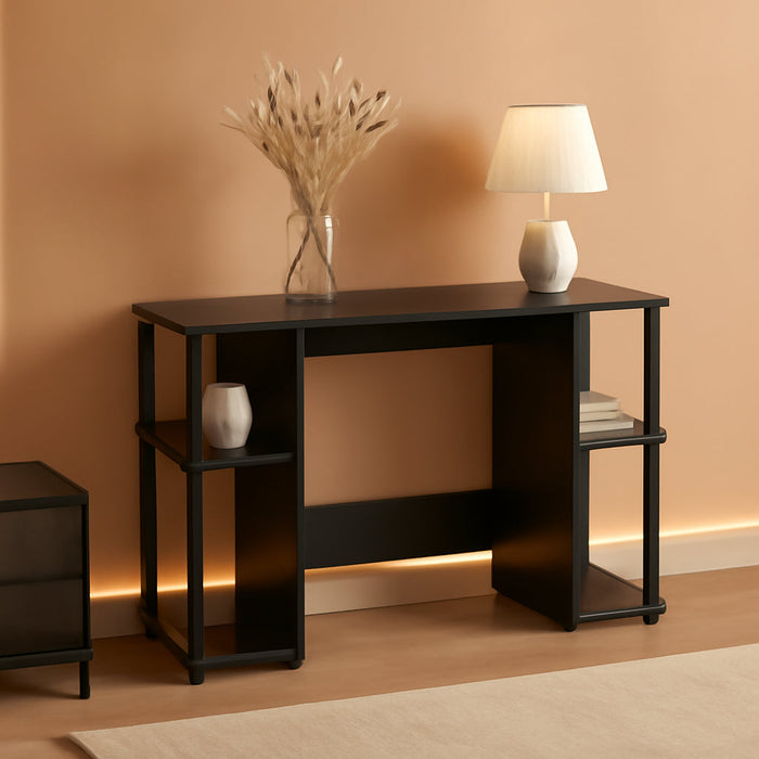 JAYA Computer Study Desk,Open Storage, Espresso