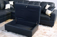 Beverly Fine Funiture Sectional Sofa Set, 91B Black