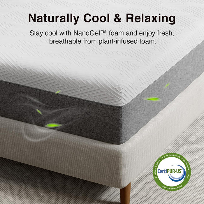 10 Inch Twin XL Mattress, Gel Memory Foam Mattress Twin XL Size