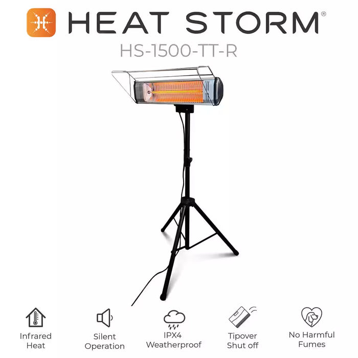 Tradesman 1,500-Watt Electric Outdoor Infrared Quartz Portable Space Heater with Tripod, Wall Mount and Remote