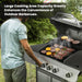 G41 Gas Grill,4-Burner Gas BBQ Grill with Side Burner, Porcelain-Enameled Grills, 42,000 BTU Stainless Steel Propane Grill for Outdoor Cooking and Patio Barbecues