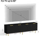 TV Stand for 80 Inch TV, Fluted TV Stand for Living Room, Mid Century Modern TV Stand with Adjustable Shelf, TV Entertainment Center with Storage for Bedroom, 70Inch, Black