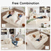 108 Inch White Revolutionized Sectional Sofa Chaise