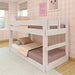 Twin Over Twin LowProfile SolidWood BunkBed Whitewash