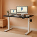 EN1 One Piece Standing Desk, 48 X 24 Inch Desktop Electric Adjustable Height Desk Home Office Computer Workstation Sit Stand up Desk (White Frame + Black Top, 2 Packages)