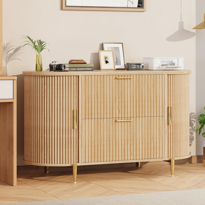 Natural Burlwood 39.4 Inch Filing Cabinet Organizer