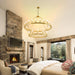 AntiqueGold Wagon Wheel Chandelier 47 Inch TwoTier