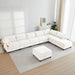 Beige Modular Sectional Sofa Featuring Sleeper Storage