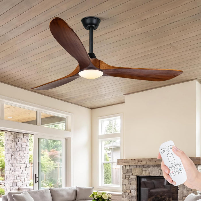 36" Small Ceiling Fan with Light and Remote, Modern Farmhouse Style