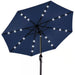 10 Ft. Market Solar LED Lighted Tilt Patio Umbrella W/Uv-Resistant Fabric in Navy Blue