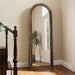 Arched Full Length Floor Mirror 63x21Inches Walnut
