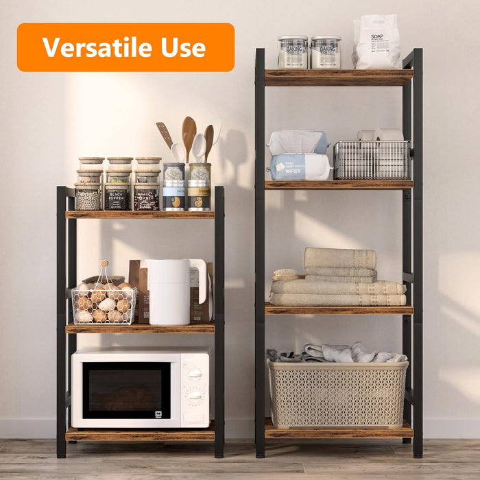 Narrow Bookshelf With Industrial Grade Steel Construction