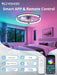 20" RGB Low Profile Ceiling Fans with Lights and Remote, Grey