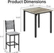 Gray Velvet Contemporary Counter Height Dining Set