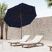 9FT 3 Tier Patio Umbrella Outdoor Market Umbrella Table Umbrellas with 8 Ribs 1.5 Pole Push Button Tilt and Crank UV Protection for Garden,Navy