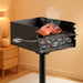Park Grill Park Style Charcoal Grill in Ground Heavy Duty for Commercial and Outdoor Cooking Rustproof and 360 Degree Swivel 16X16 Inch