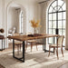 63" Solid Wood Dining Table for 4–6 with Live-Edge Top, Walnut