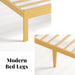 Wood King Bed Frame with Headboard, Minimalist Style Bedroom