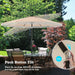 9Ft Patio Umbrella with Fringe, 2-Tier Outdoor Boho Umbrella with Tassels, Crank Handle, Push Button Tilt, Sun-Protective Canopy, 8 Ribs for Deck Backyard Poolside