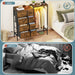 Dresser with Hanging Rack, 8-Drawer Dresser for Bedroom with Charging Station & LED Lights, Fabric Dressers with Shoe Rack, Rustic Brown, 11.8" D X 42" W X 42.7" H (8 Drawers)