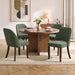 Dining Chairs Set of 4, Upholstered Wooden Kitchen Chairs, Green