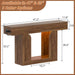 Console Table, 47" Entryway Table with LED Lights & Charging Station, Farmhouse Wooden Sofa Table behind Couch, Narrow Hallway Table for Living Room, Foyer, Entry, Rustic Oak