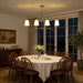 Antique Brass Gold Linear Chandeliers for Dining Room with Fabric Shades