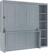 MurphyBed With Integrated Desk AndBookshelf Gray Storage