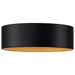 13 In. 1-Light Black and Wood Finish Color Chaning 3000K 4000K 5000K Dimmable LED Flush Mount