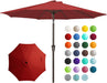 9FT Outdoor Patio Umbrella, Market Umbrella, Red