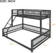 Twin XL Over Queen IndustrialStrength Metal BedFrame