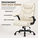 Executive Office Chair with Lumbar Support, High Back, up to 275 Lbs, White
