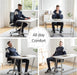 Home Office Chair Ribbed, Modern Leather Conference Room Chairs, Ergonomic Office Desk Chair, High Back Executive Computer Chair, Adjustable Swivel Chair with Arms (Black)