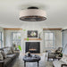 White Farmhouse Flush Mount Ceiling Fan With Remote And Light