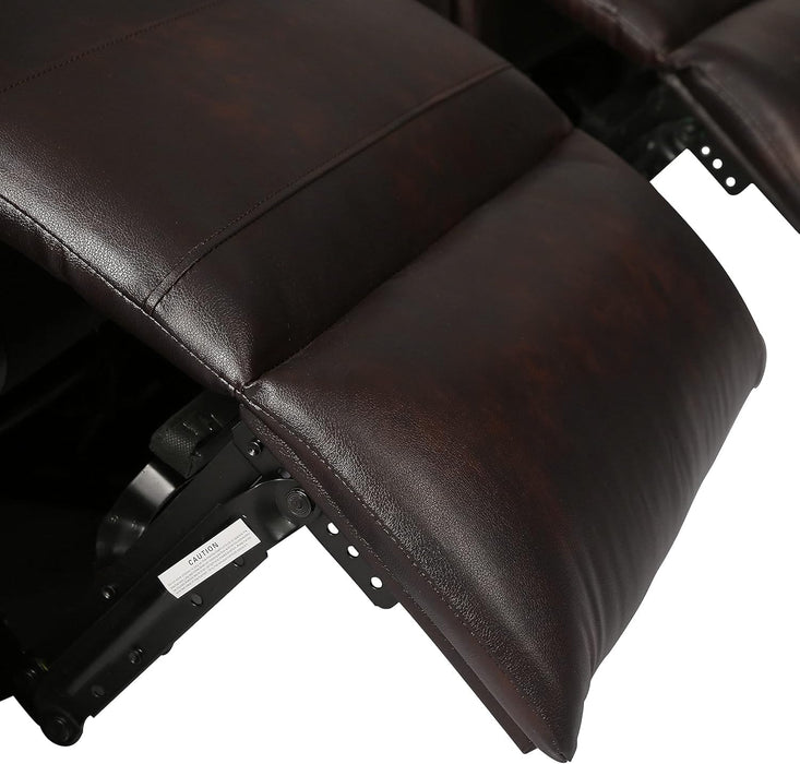 Modern Reclining Loveseat with Velvet Upholstery