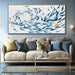 Blue Ocean ExtraLargeSize Canvas Wall Art 29x58Inches