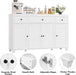 55" Kitchen Buffet Cabinet with Storage, Sideboard with Drawer, White