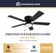 Classic 52-inch Matte Ceiling Fan Integrated Lighting