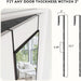 48X14 Inch Full Length Tempered Glass Door Mirror - over the Door Hanging, No Drill Installation, Suitable for Bedroom & Closet, Sturdy Hanging Design