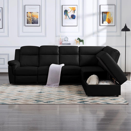 Manual Reclining Sectional Sofa with Storage