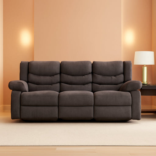 Modern Reclining Sofa with Pull Tab, Gray