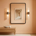 24X32 Inch Black Metal Framed Bathroom Mirror