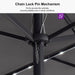 13Ft Double-Sided Patio Umbrella with Solar Lights Outdoor Market Umbrella with Base and Crank Handle Table Umbrella for Backyard Pool Garden Deck, Grey
